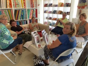 Weekly knitting activity at the Mulberry Tree at Milton,. Yarns and fabric
